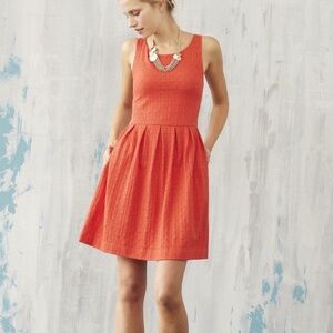 Anthropologie Deletta Embossed Mini Dress